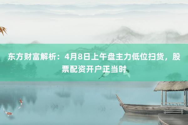 东方财富解析：4月8日上午盘主力低位扫货，股票配资开户正当时